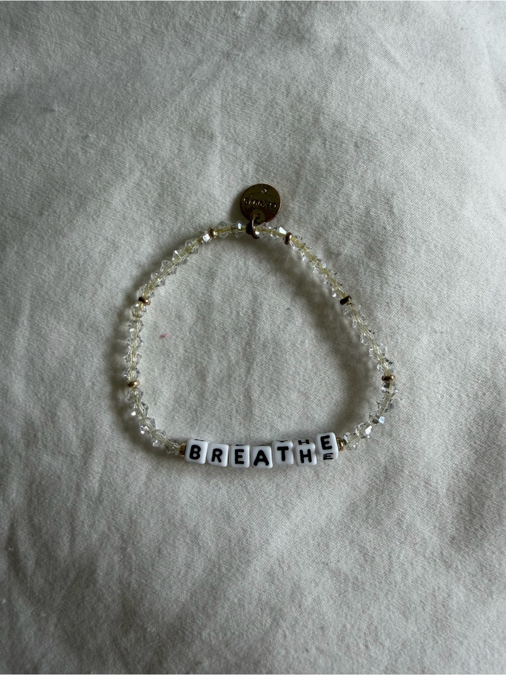 BREATHE Crystal Beaded Bracelet - LittleWordsProject